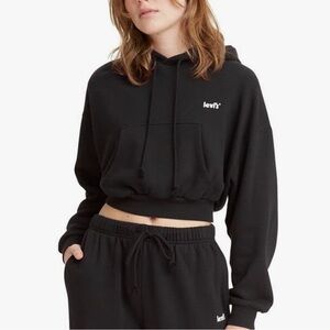 Levi's Women's Black Cropped Hoodie